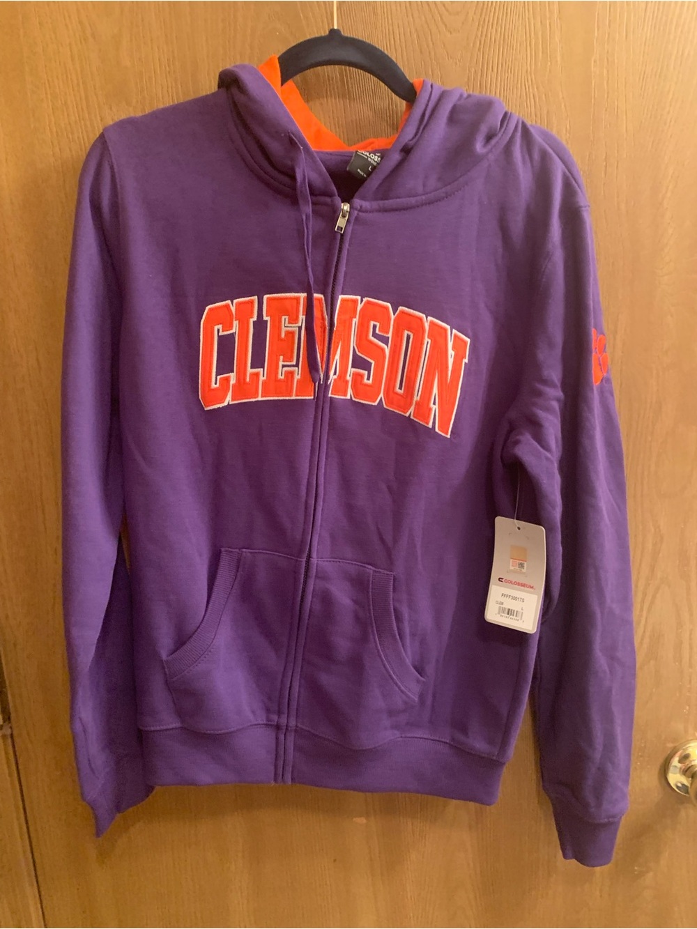 Colosseum Clemson Full zip hoodie
